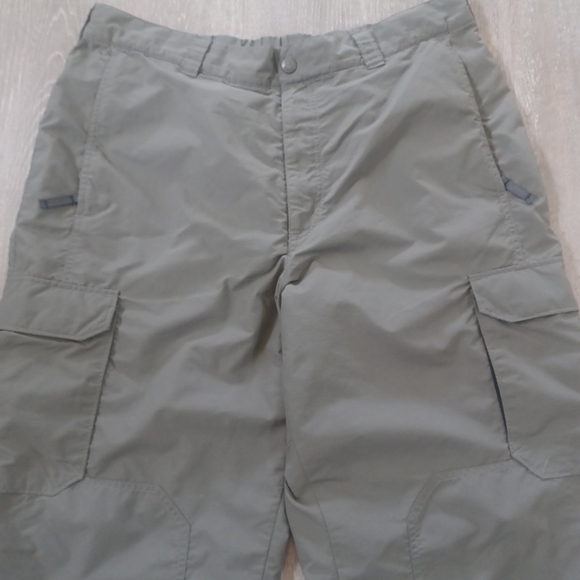 Columbia Gray Cargo Pants Mens Large 35x32 Outdoor Hiking Mesh Lining Light - Picture 4 of 15